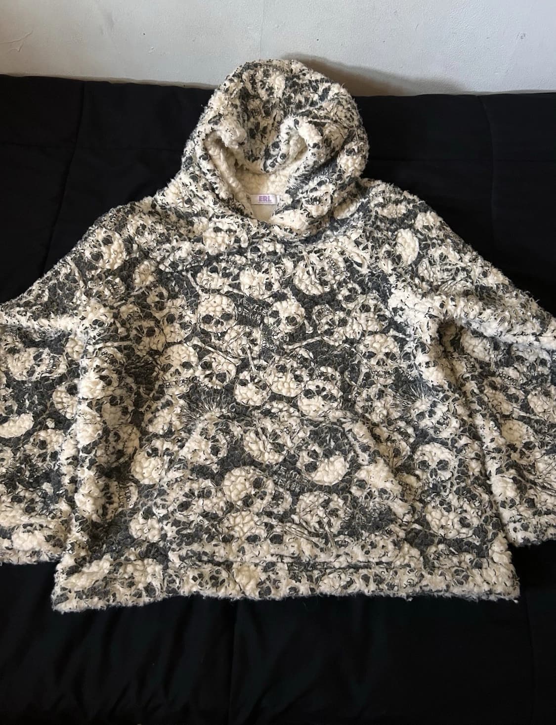 ERL 이알엘 스컬 프린티드 빈티지 플리스 후디 상품이미지1