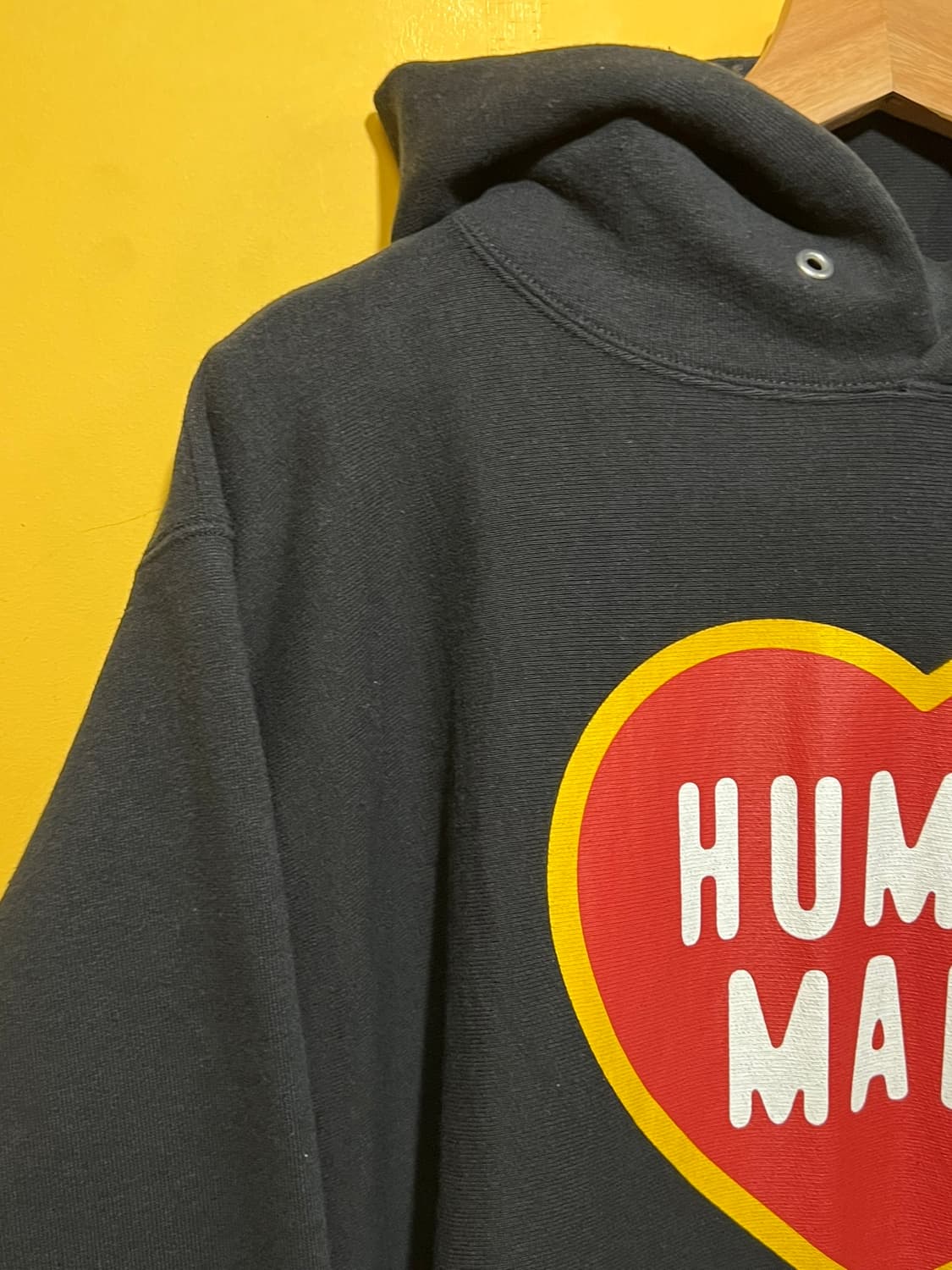 [XXL] 휴먼 메이드 헤비 웨이트 후드 #2 블랙 상품이미지3