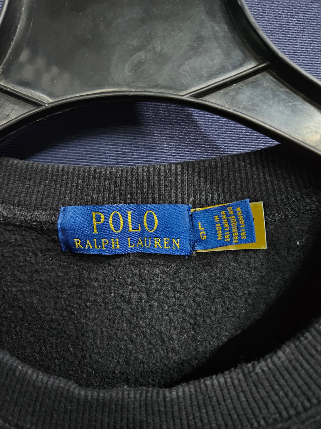 폴로 랄프로렌 블랙 남성 100 기모 맨투맨  상품이미지3