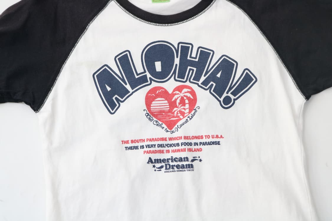 Peace Mountain 피스 마운틴 알로하 그래픽 래글런 반팔 티셔츠 상품이미지6