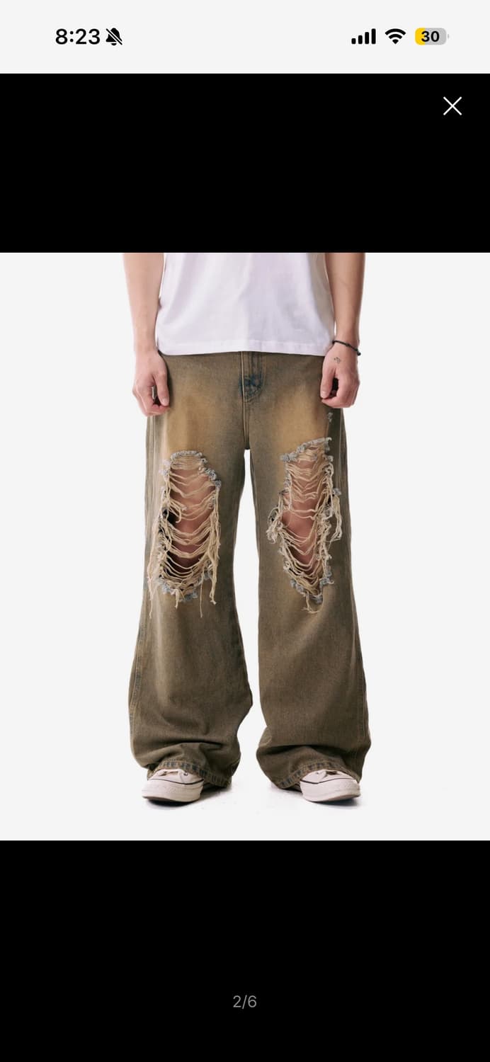 아캄 Distressed Western Pocket Denim Pants 상품이미지2