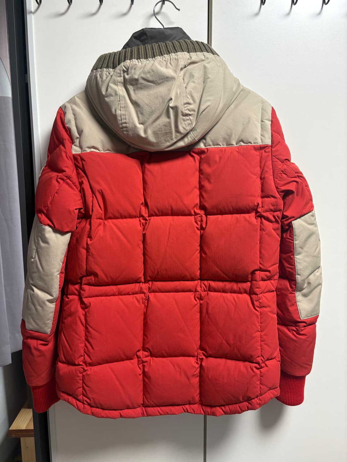 몽클레르 남성 빈티지 컬러블록 숏패딩 (만화 태그) 상품이미지2