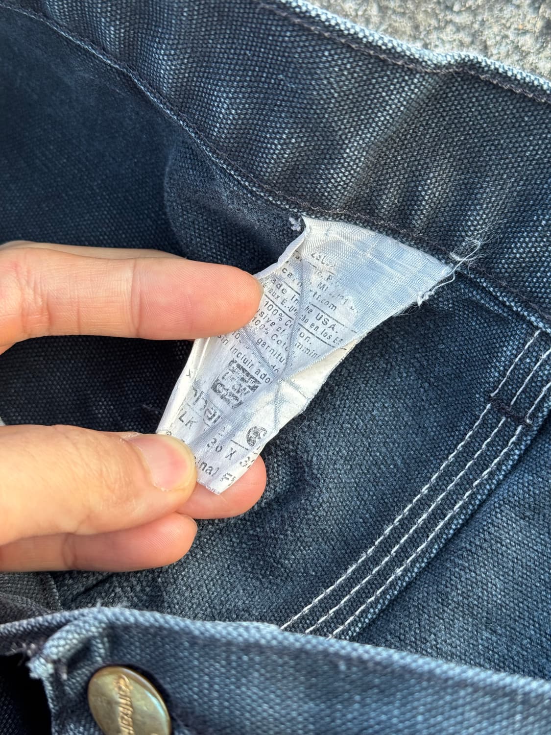 00S 빈티지 칼하트 B01  더블니 카펜터 블랙 36 상품이미지5