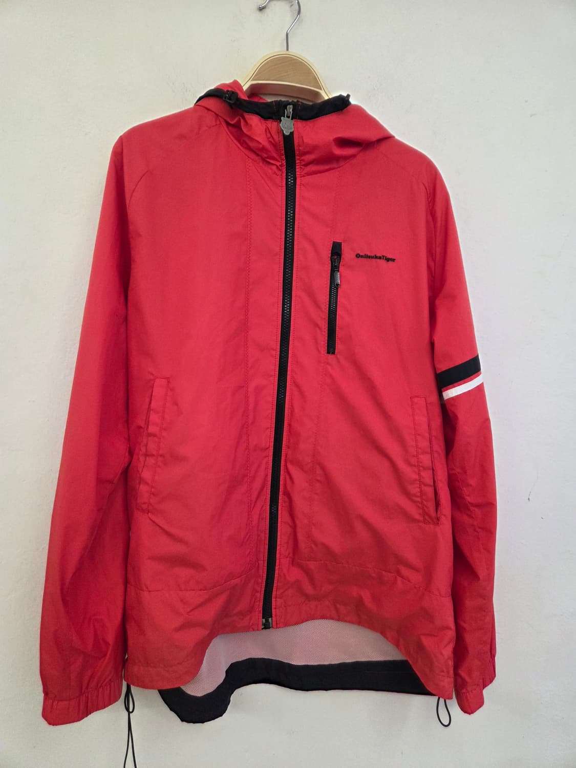 오니츠카타이거 바람막이 자켓 XL 레드 상품이미지1