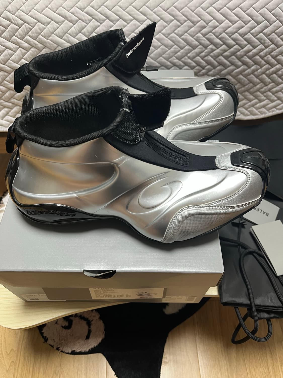 [40] 발렌시아가 바스켓볼 스니커즈 실버 상품이미지8