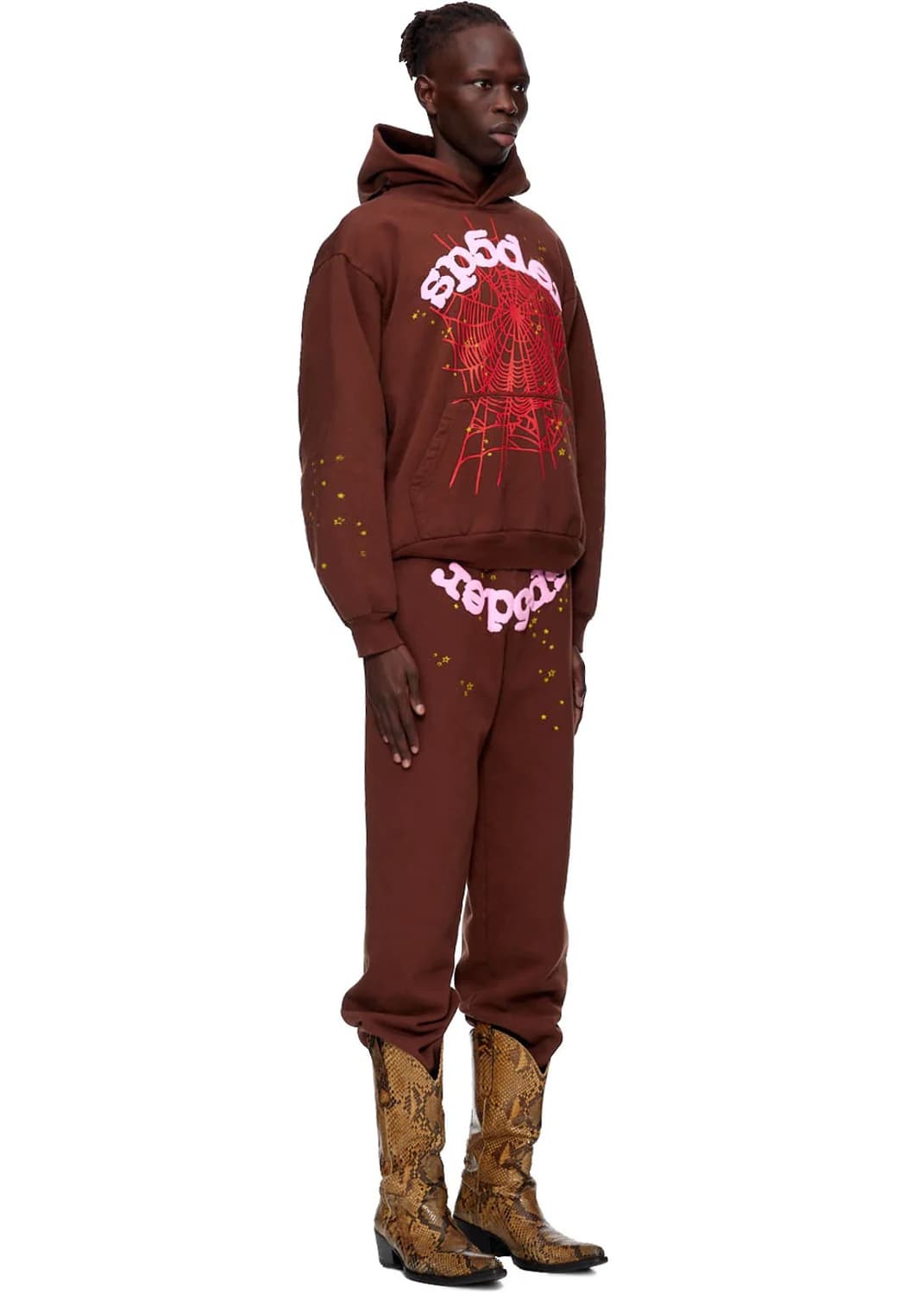 Sp5der Web Hoodie Brown 상품이미지5