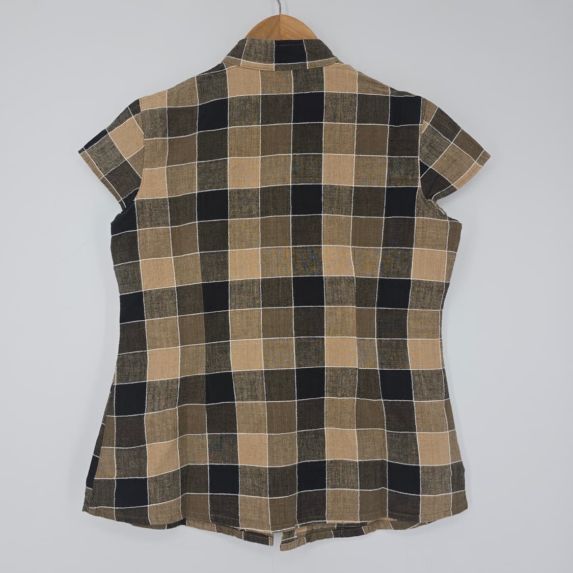 체크 차이나넥 린넨 블라우스 상품이미지8