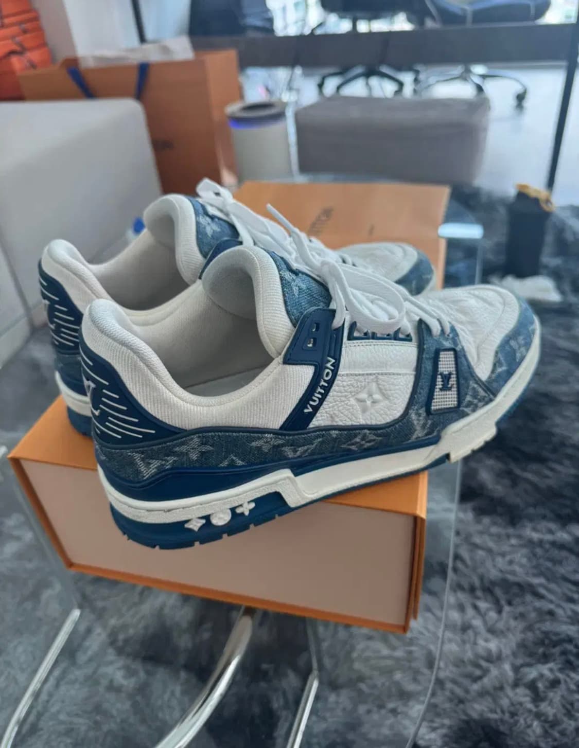[정품특가] LV 루이비통 정품 데님 트레이너 스니커즈 8.5  상품이미지4