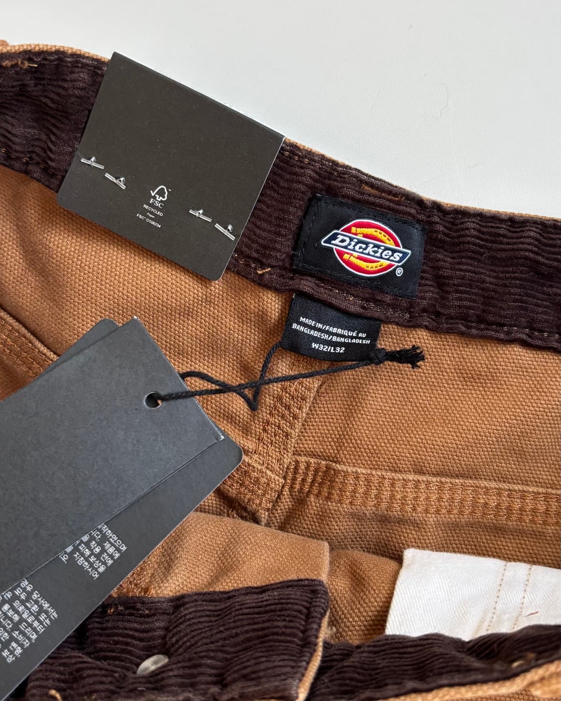 Dickies 디키즈 스톤워시드 브라운덕 캔버스 더블니 팬츠 상품이미지7