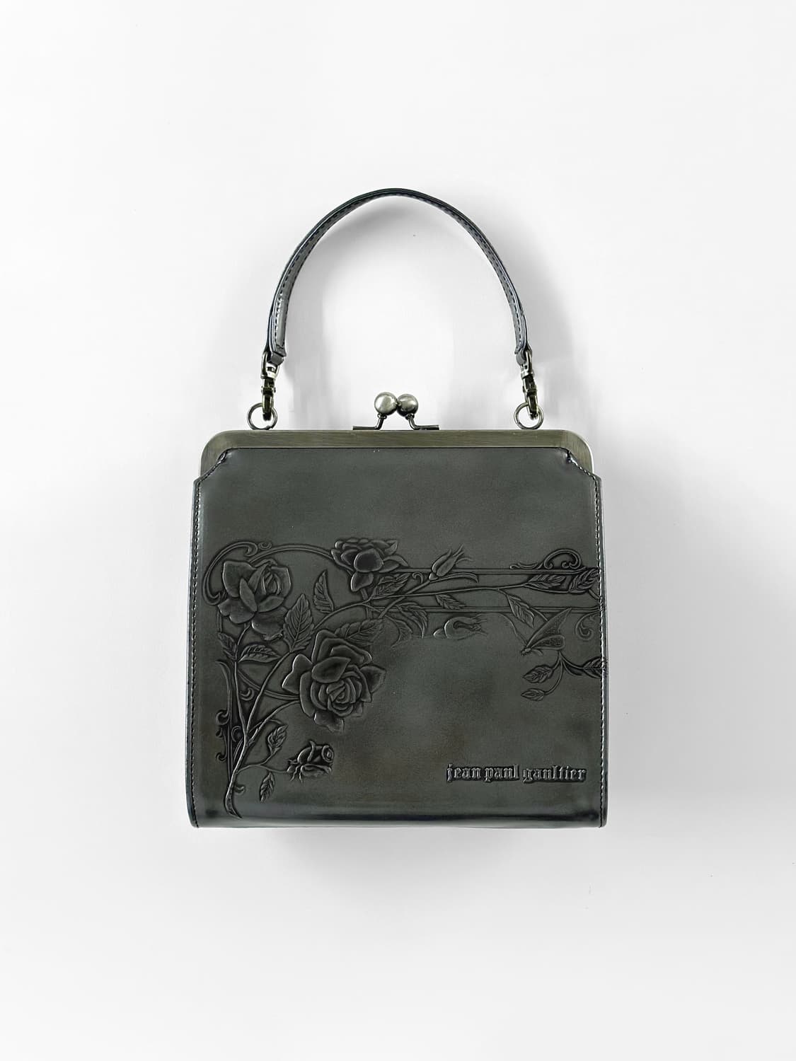 90~00s 장 폴 고르티에 로즈 엠보싱 프레임 백 상품이미지2