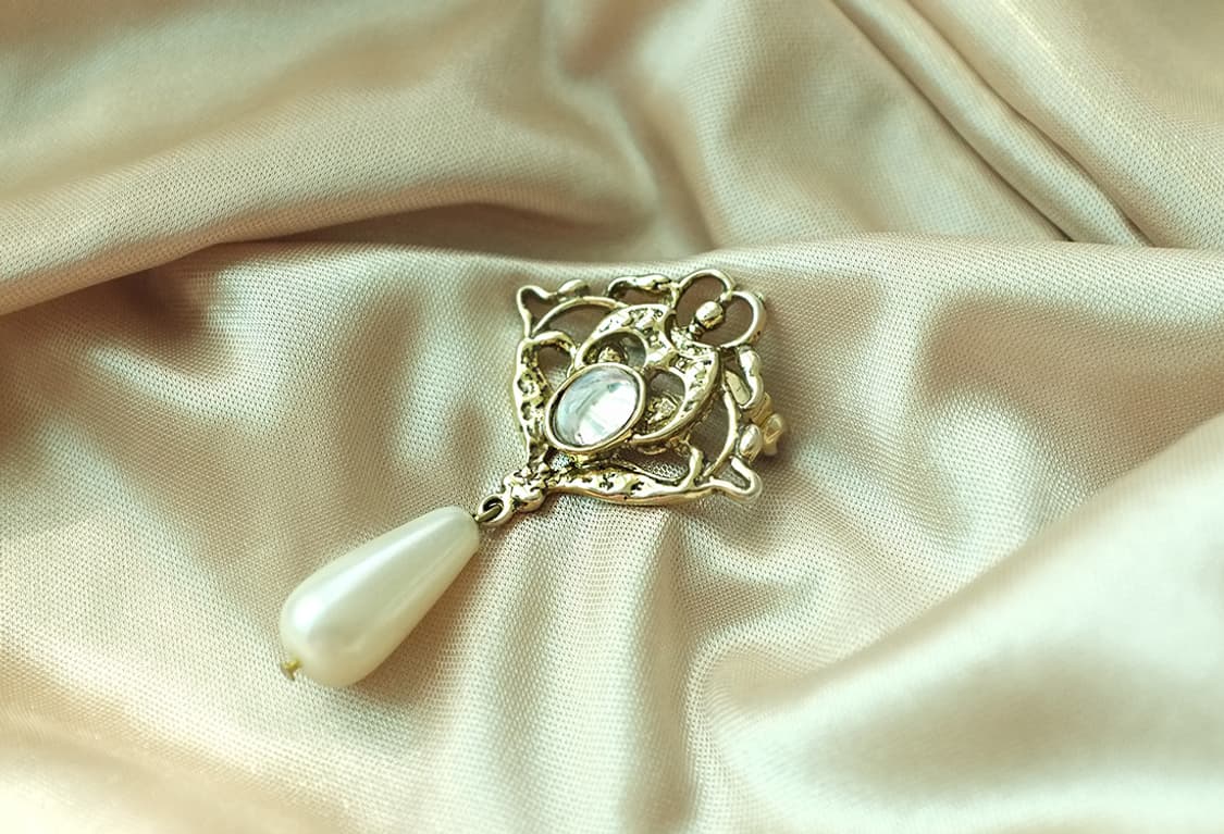 1980년대 리바이벌 무드 빈티지 카보숑 브로치 상품이미지5