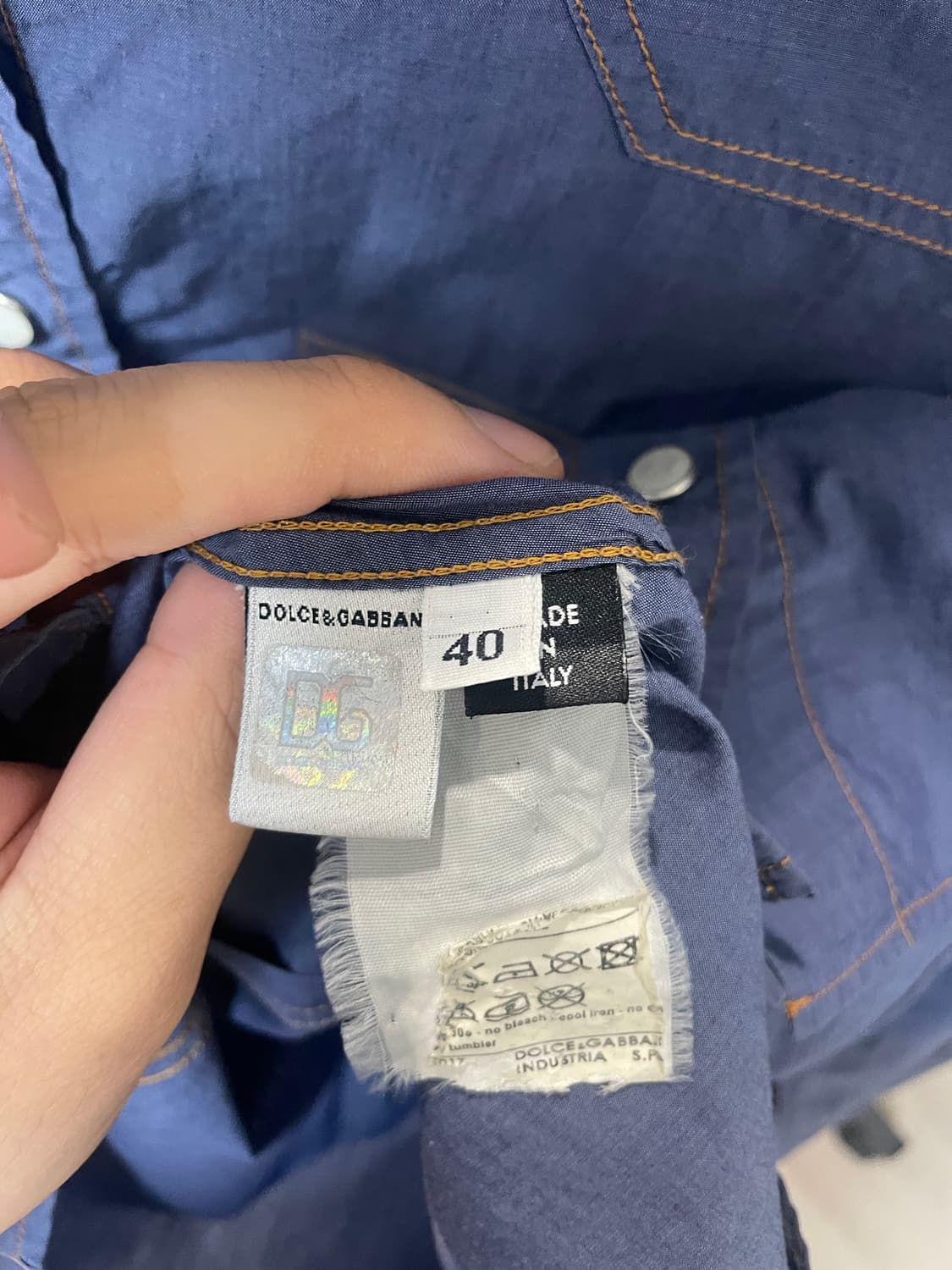 (40) 돌체앤가바나 y2k 데님라이크 셔츠 상품이미지6