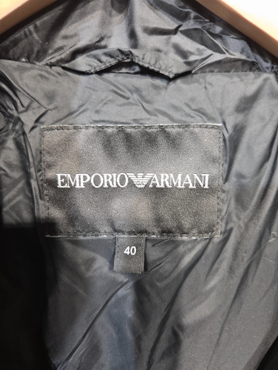 엠포리오 아르마니 블랙 후드 패딩 코트 상품이미지8