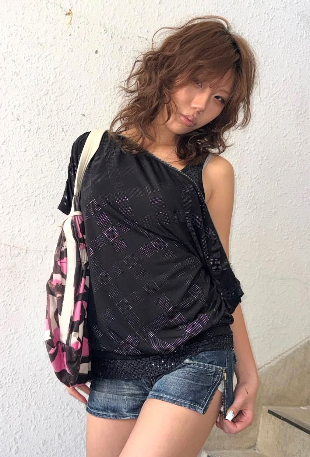 XS DKNY 지퍼 반팔 티셔츠 상품이미지1