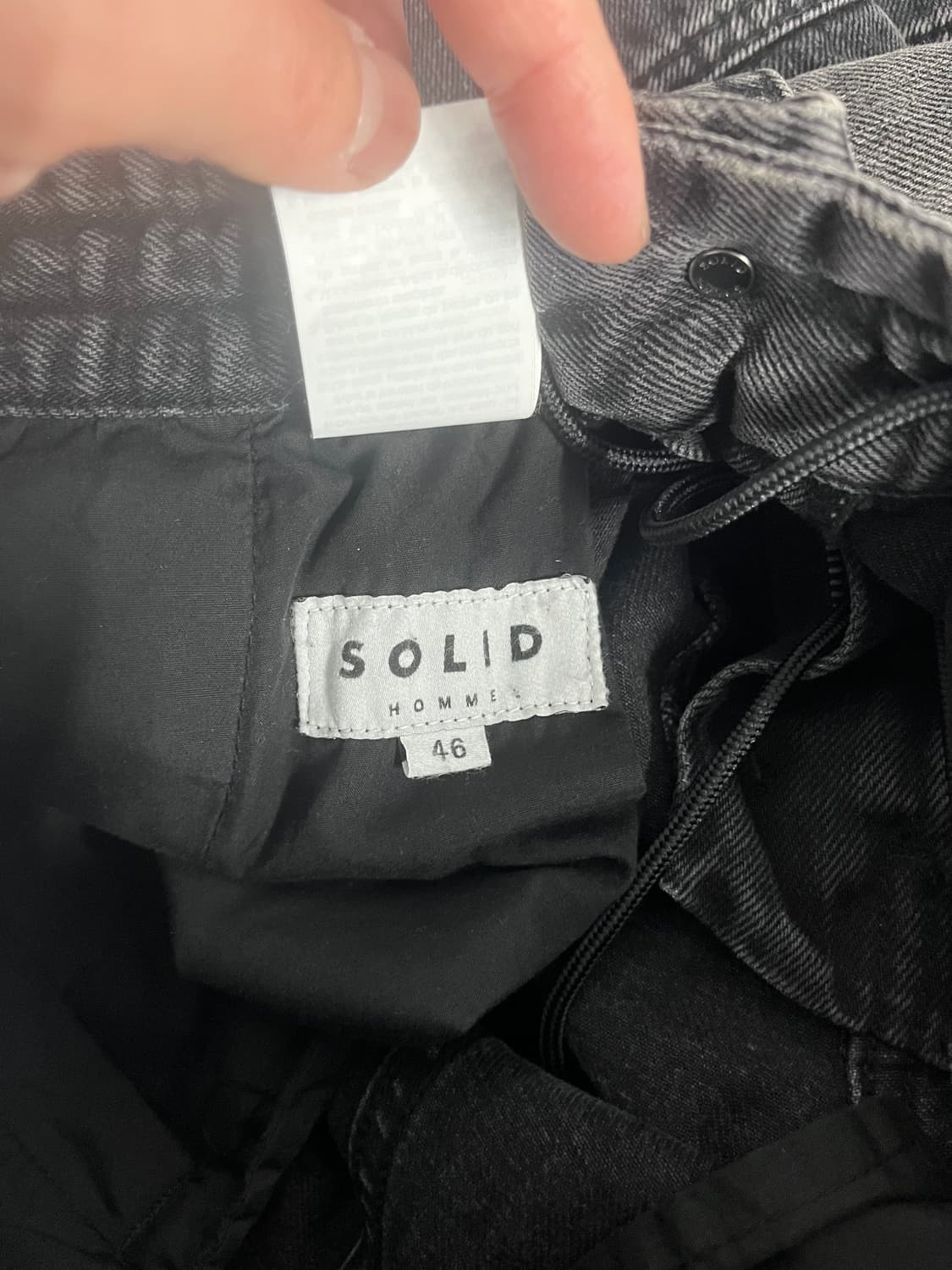 솔리드옴므 흑청 카고팬츠 상품이미지5