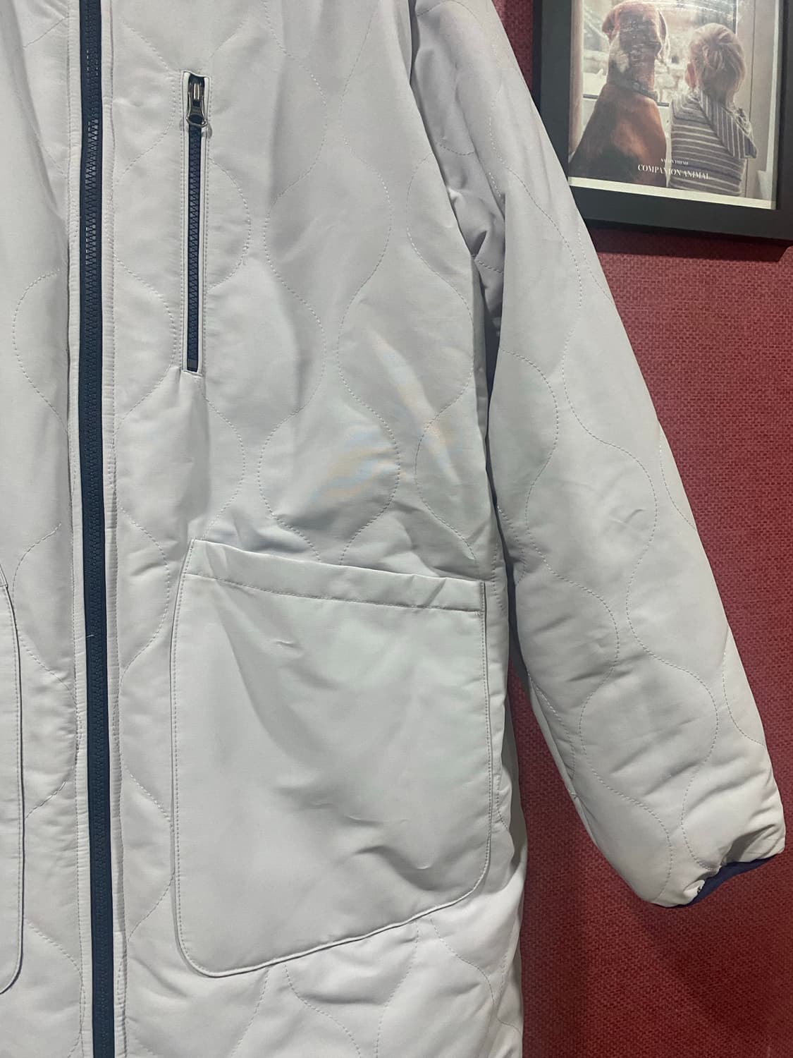 스타터 양면 롱 플리스 자켓 아이보리 상품이미지10