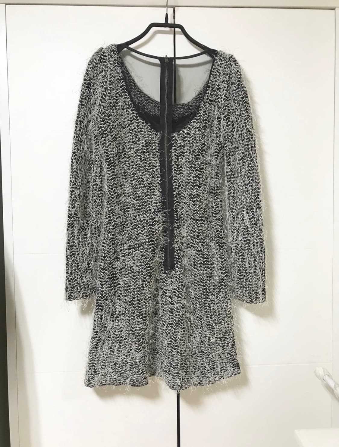 55~66 백오픈 망사 뒷지퍼 원피스/새거수준/섹시백 상품이미지4