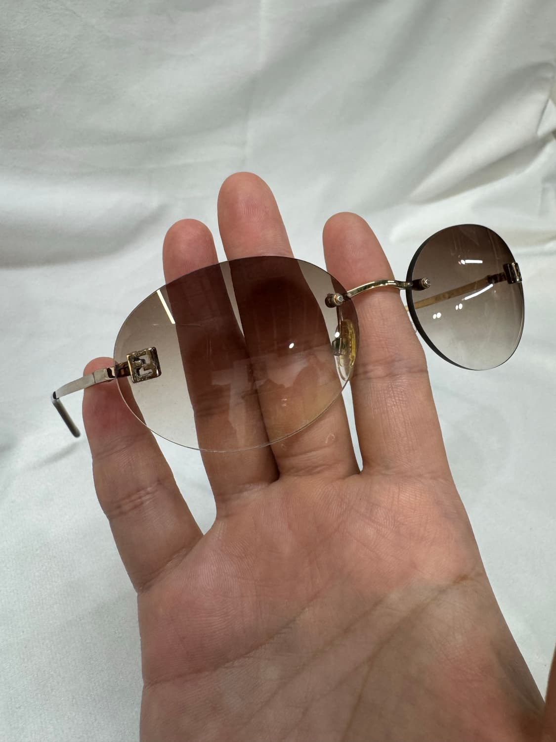 90s 펜디 빈티지 금장 무태 선글라스 made in ITALY   상품이미지3