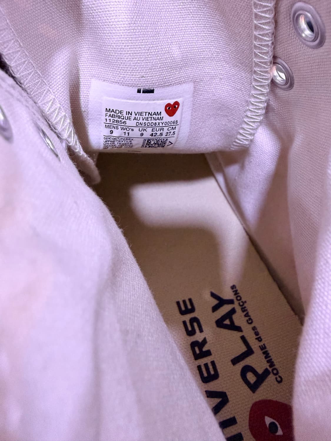 컨버스 꼼데가르송 싱글 하트 척 70 하이 스니커즈 275 상품이미지10