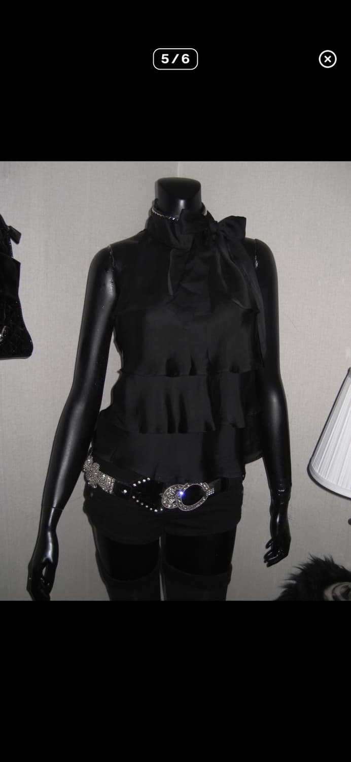 갸루 실크 블라우스 상품이미지5