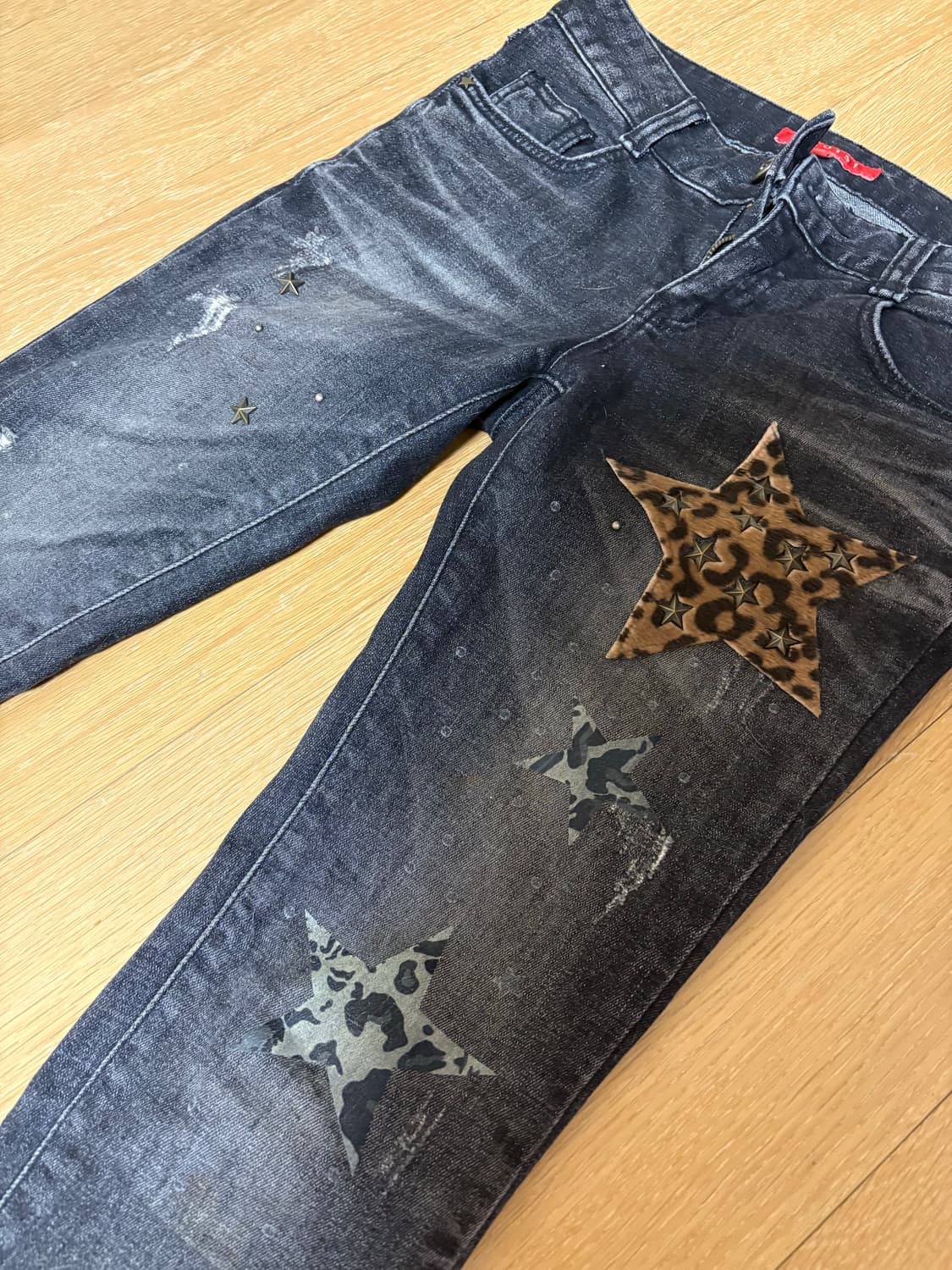 에고이스트 호피 갸루 로우라이즈 스키니진 상품이미지2