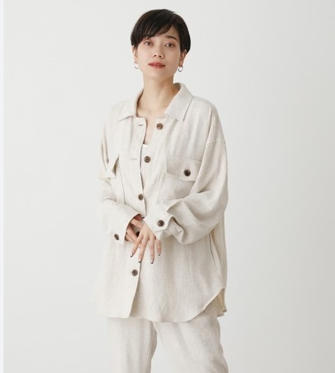 moussy 모우지 리넨 셔츠 자켓 상품이미지1