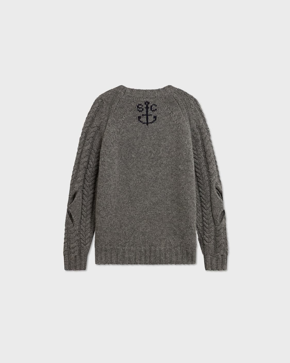 스테판쿡 케이블 니트 스웨터 그레이 상품이미지2