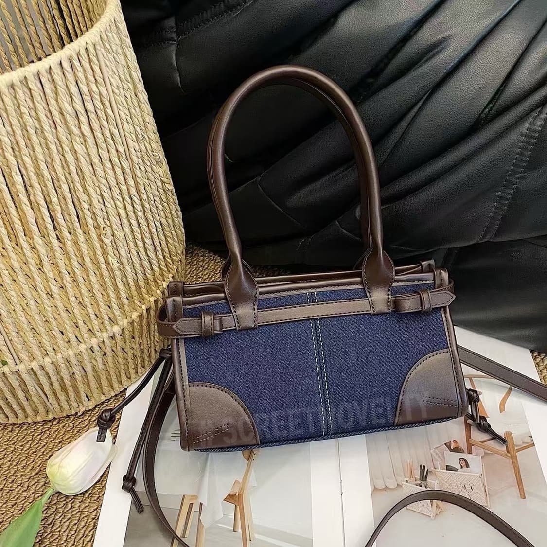 신상 프라다 보니 미니 데님백 크로스 숄더백 스몰 상품이미지9