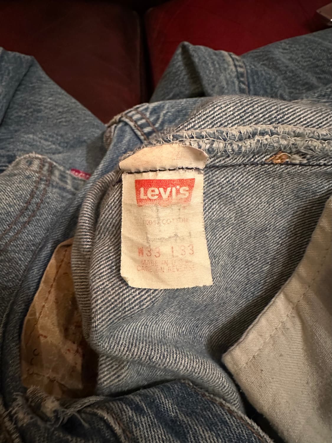 90s USA 빈티지 리바이스 501xx 0000 데님 팬츠 상품이미지7