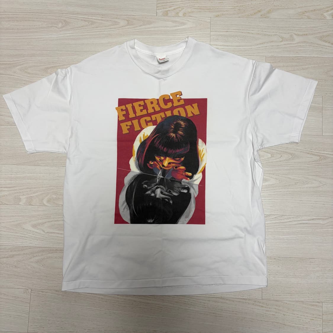 피어스 펄프픽션 티셔츠 화이트m 상품이미지1