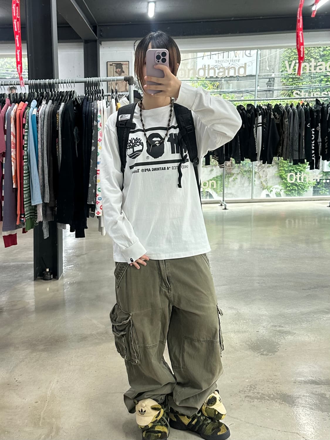 베이프 x Undefeated x Timberland 롱슬리브 상품이미지3