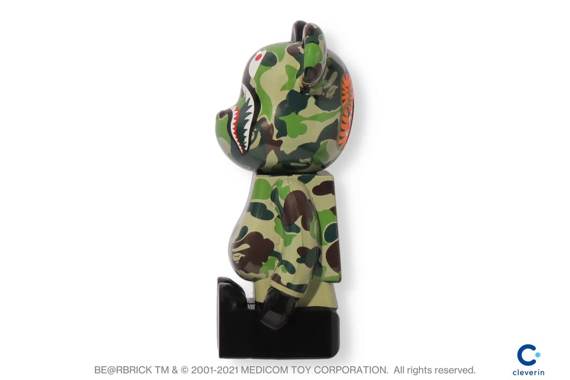 BAPE × BE@RBRICK × cleverin 베이프샤크 피규어 상품이미지3