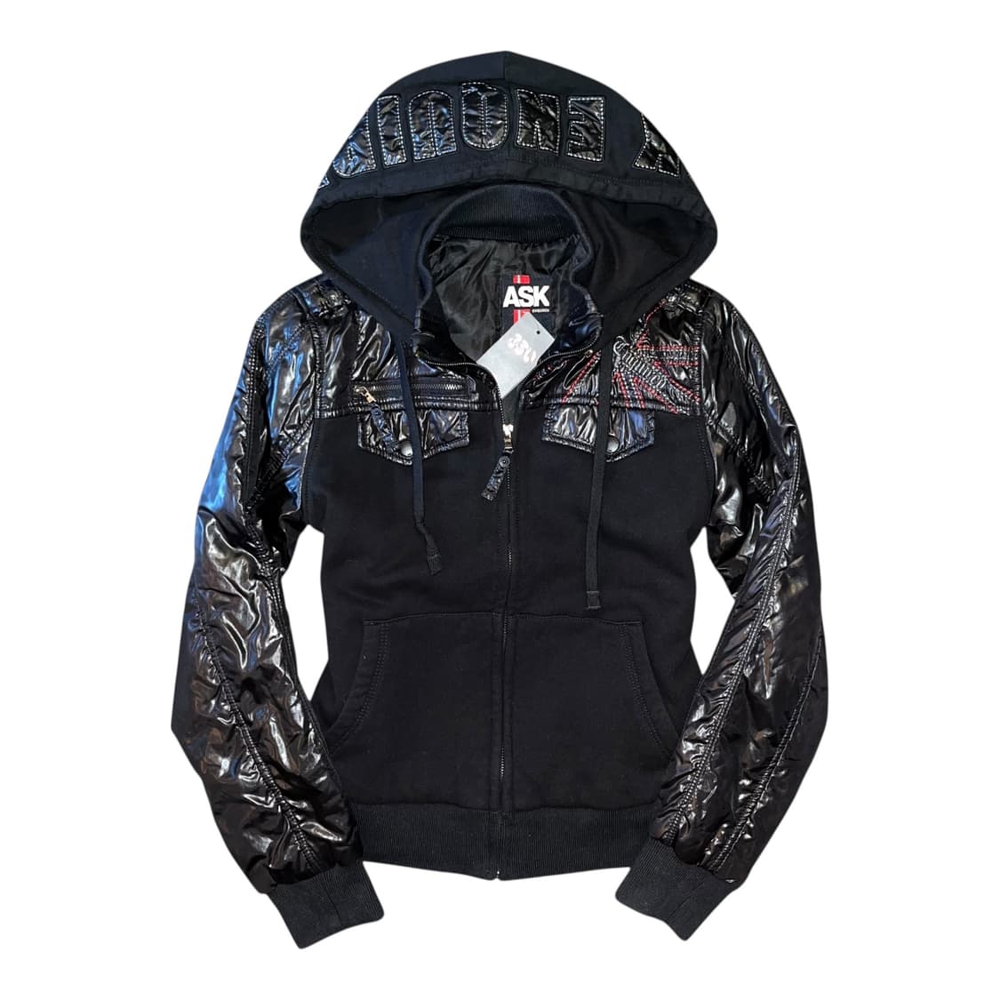 ASK 후드패치 패딩 갸루y2k펑크 상품이미지1