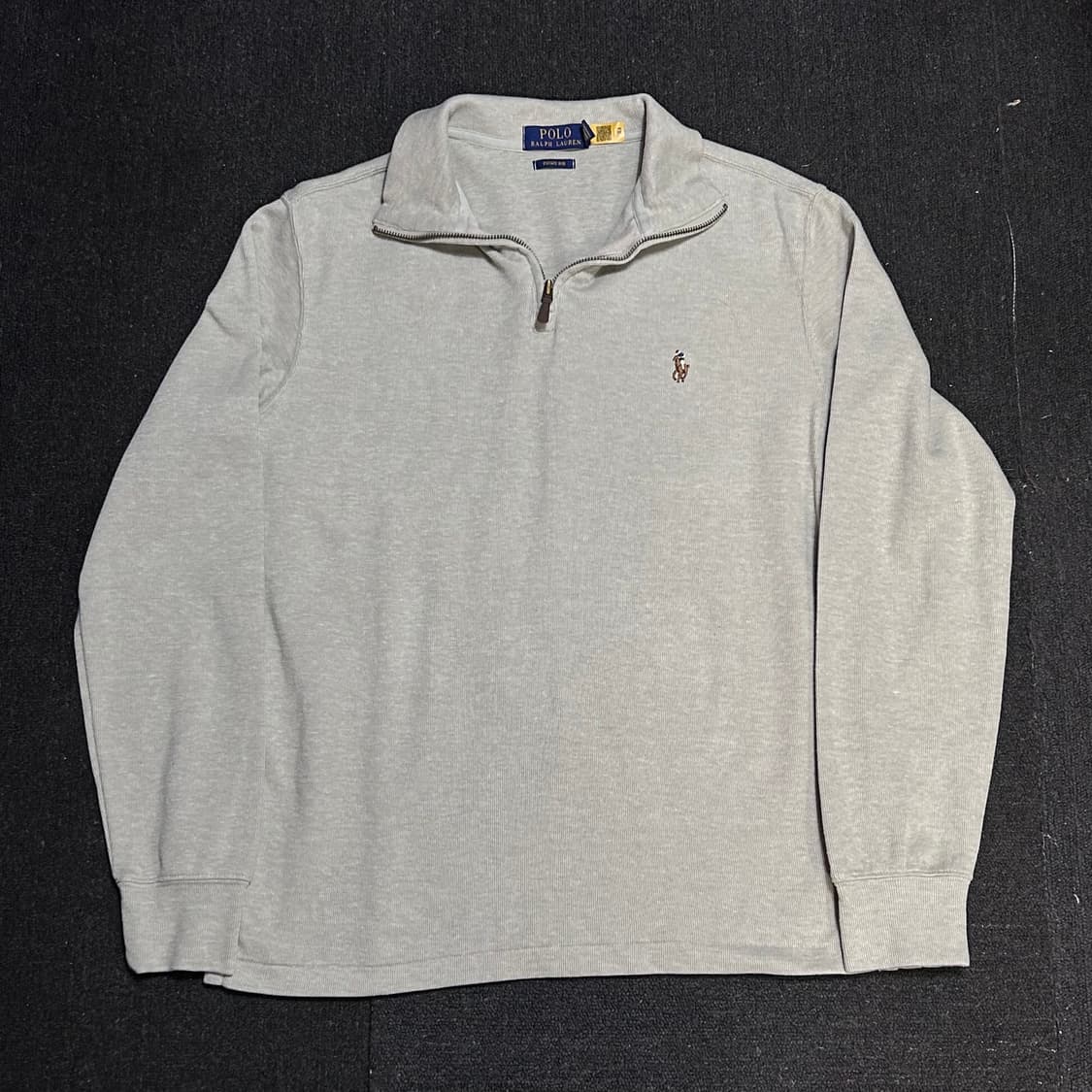 폴로 신형 큐알탭 피마코튼 니트 반집업 맨투맨 M  상품이미지2