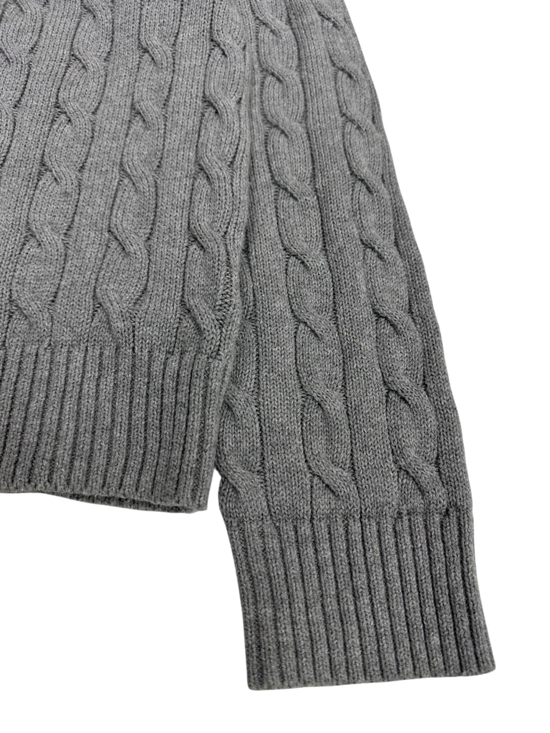 폴로 꽈배기 케이블니트 그레이 (L) 상품이미지6