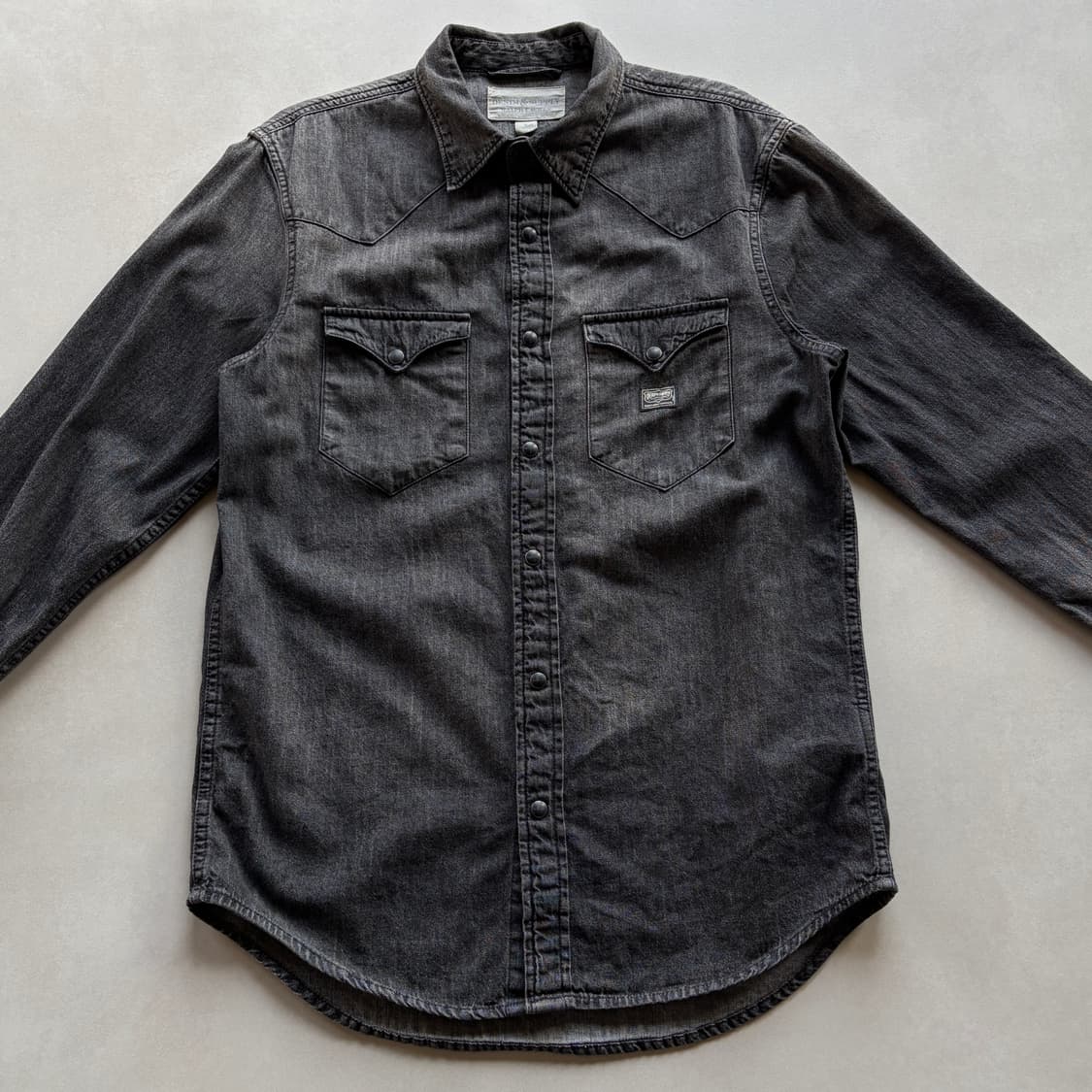 [S]폴로 데님앤서플라이 흑청 웨스턴 데님 셔츠 상품이미지3