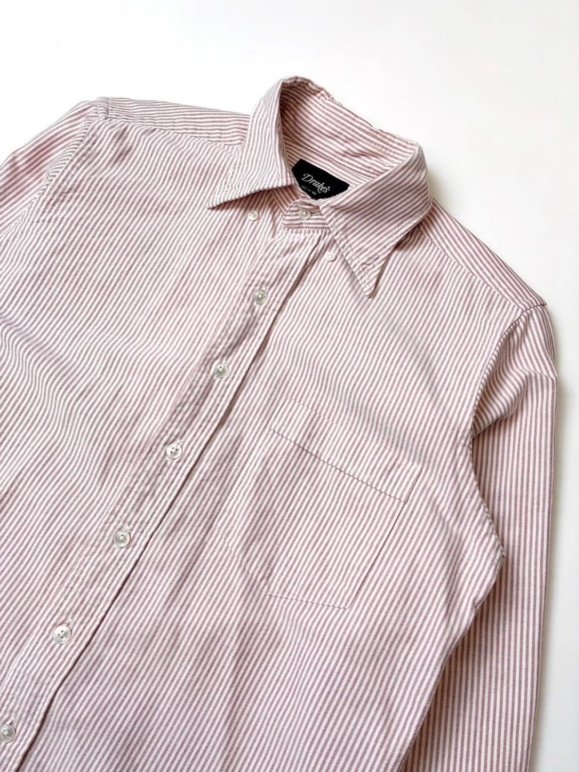 드레익스 잉글랜드 코튼 스트라이프 포켓 셔츠 PN5715 상품이미지2