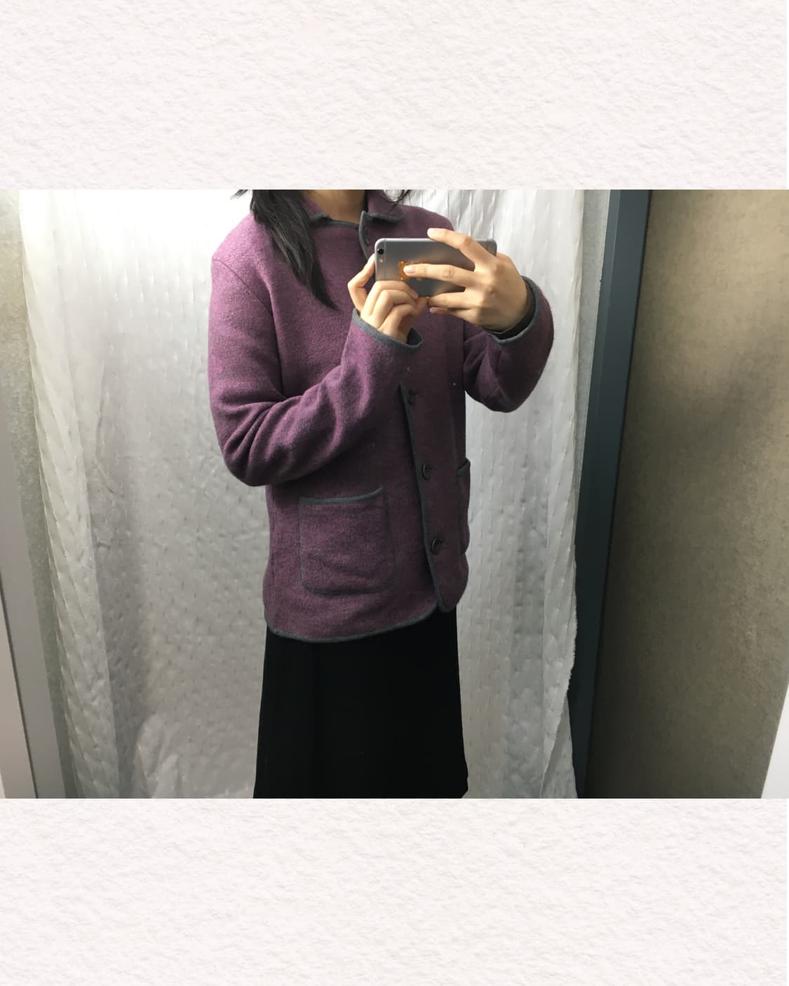 보라 카라 울 가디건 상품이미지4