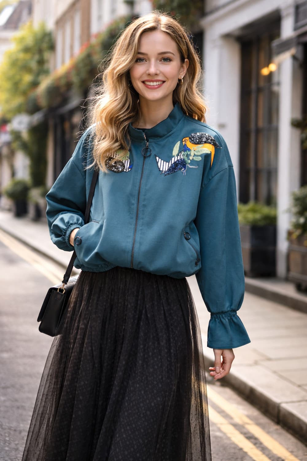 티렌 아트 자수 블루종 점퍼.질스튜어트 레이스샤 스커트 상품이미지1