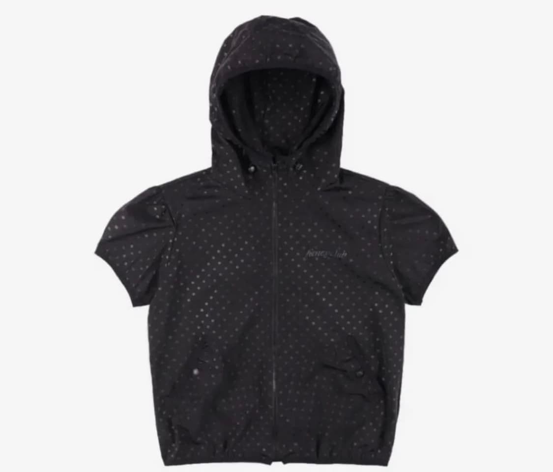 팬시클럽 하트 도트 윈드 브레이커 반팔 바람막이 땡땡이 엔젤코어 상품이미지1