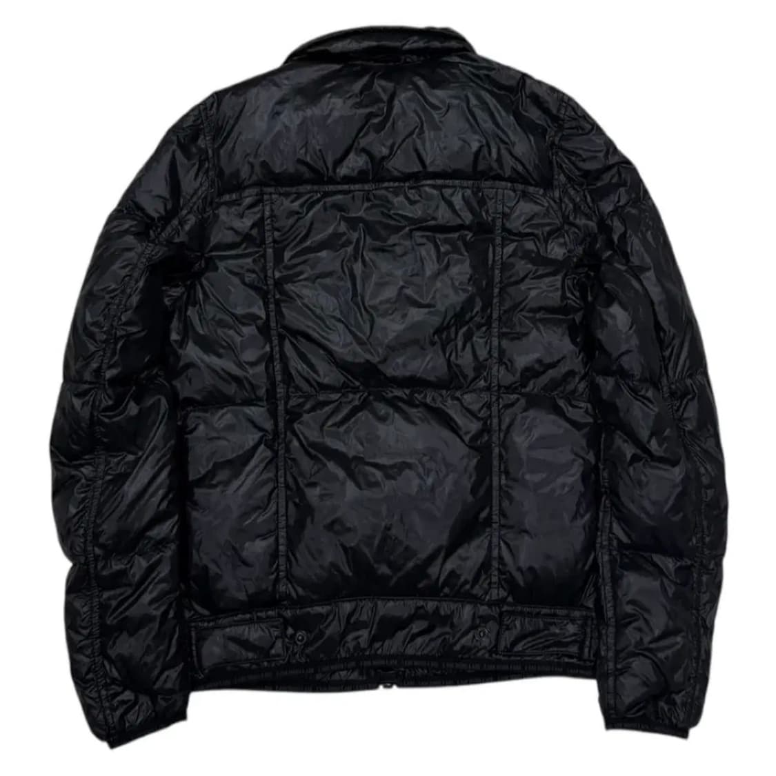 디젤 빈티지 딱붙핏 경량패딩 포켓 카라 자켓 블랙 2XS 상품이미지3