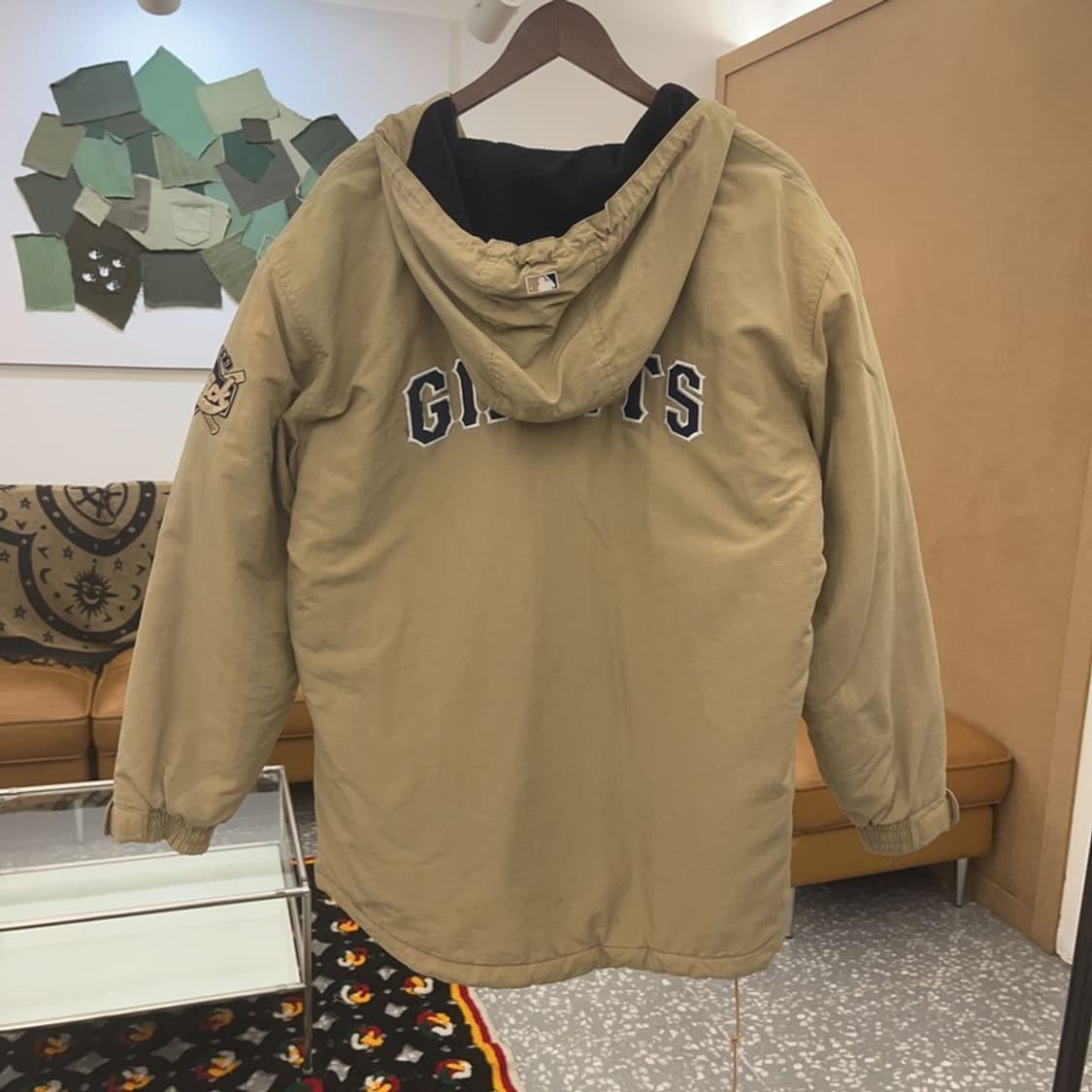 WWS 올드스쿨 빈티지 자이언츠 누빔 아노락 자켓 110 C07620 상품이미지4