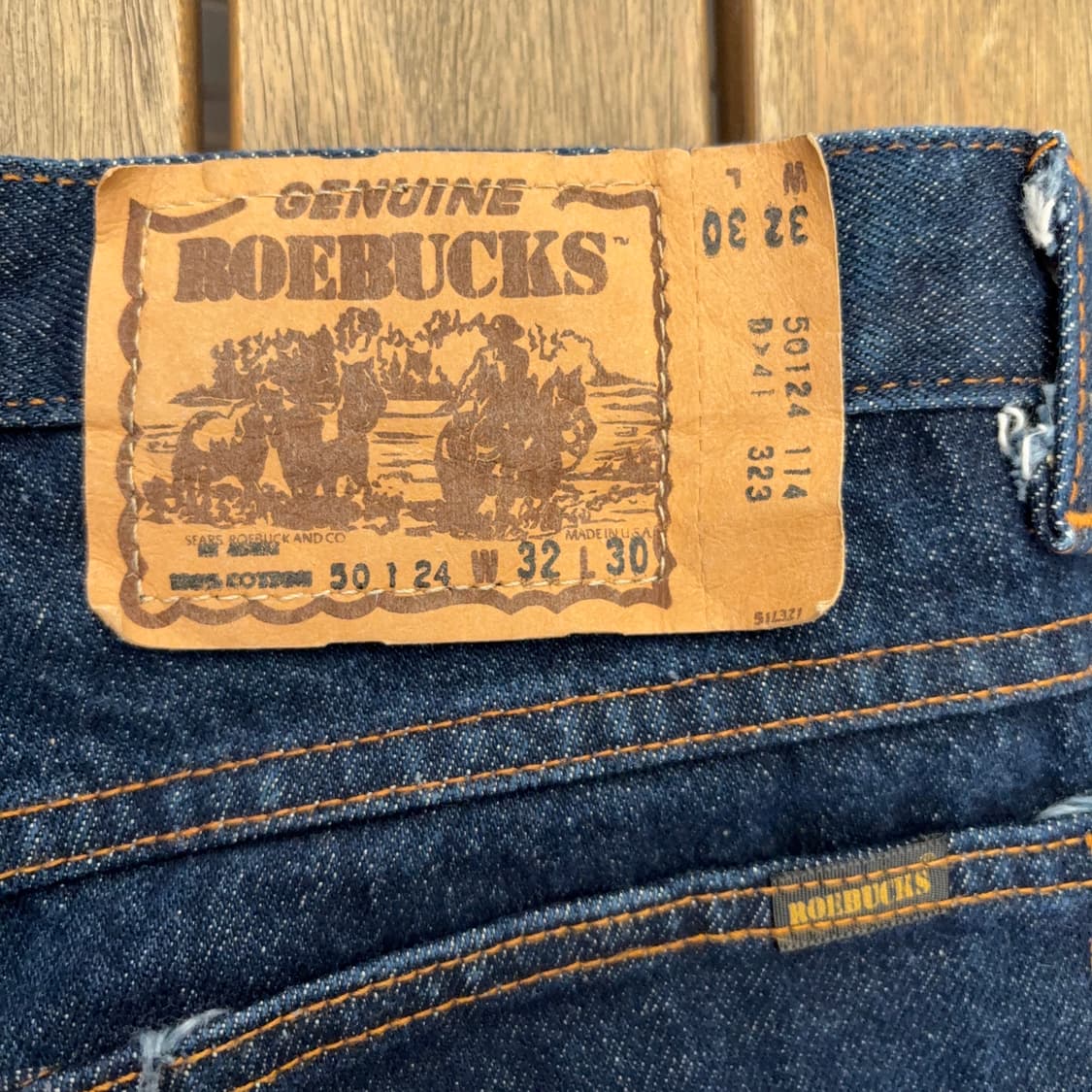 로벅스 ROEBUCKS 부츠컷 데님 팬츠 (미국 생산, 데드스탁) 상품이미지9