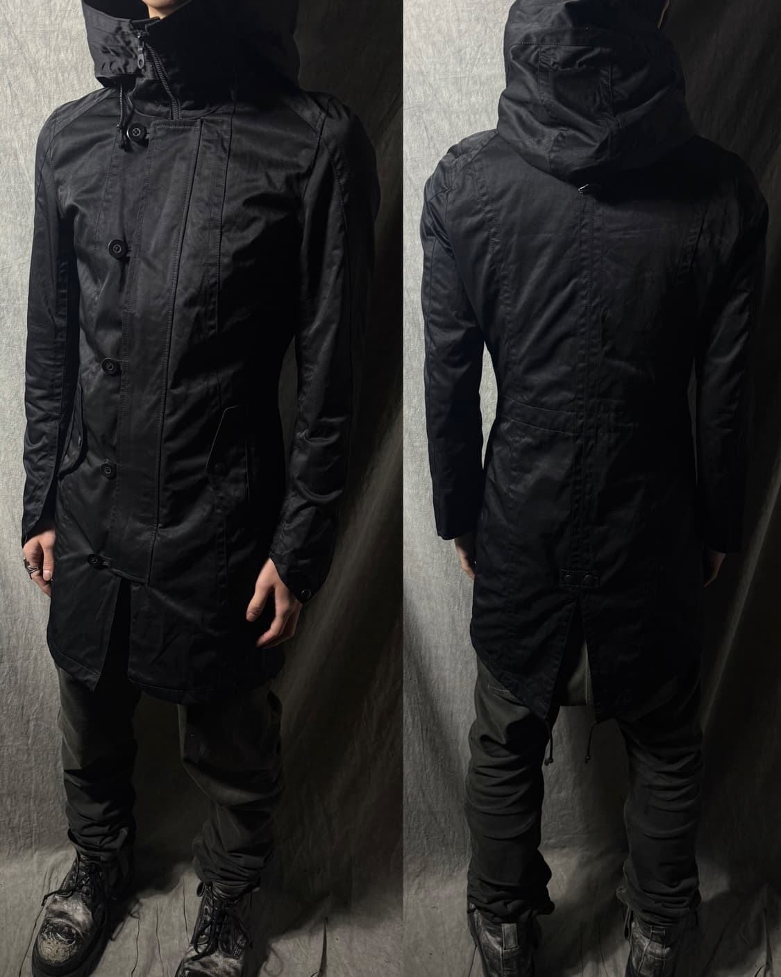 Schlüssel High-Neck Military Coat 상품이미지1