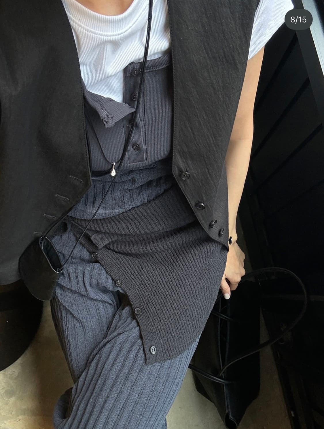 OFC 오에프씨 Button Over Vest (black) 상품이미지1