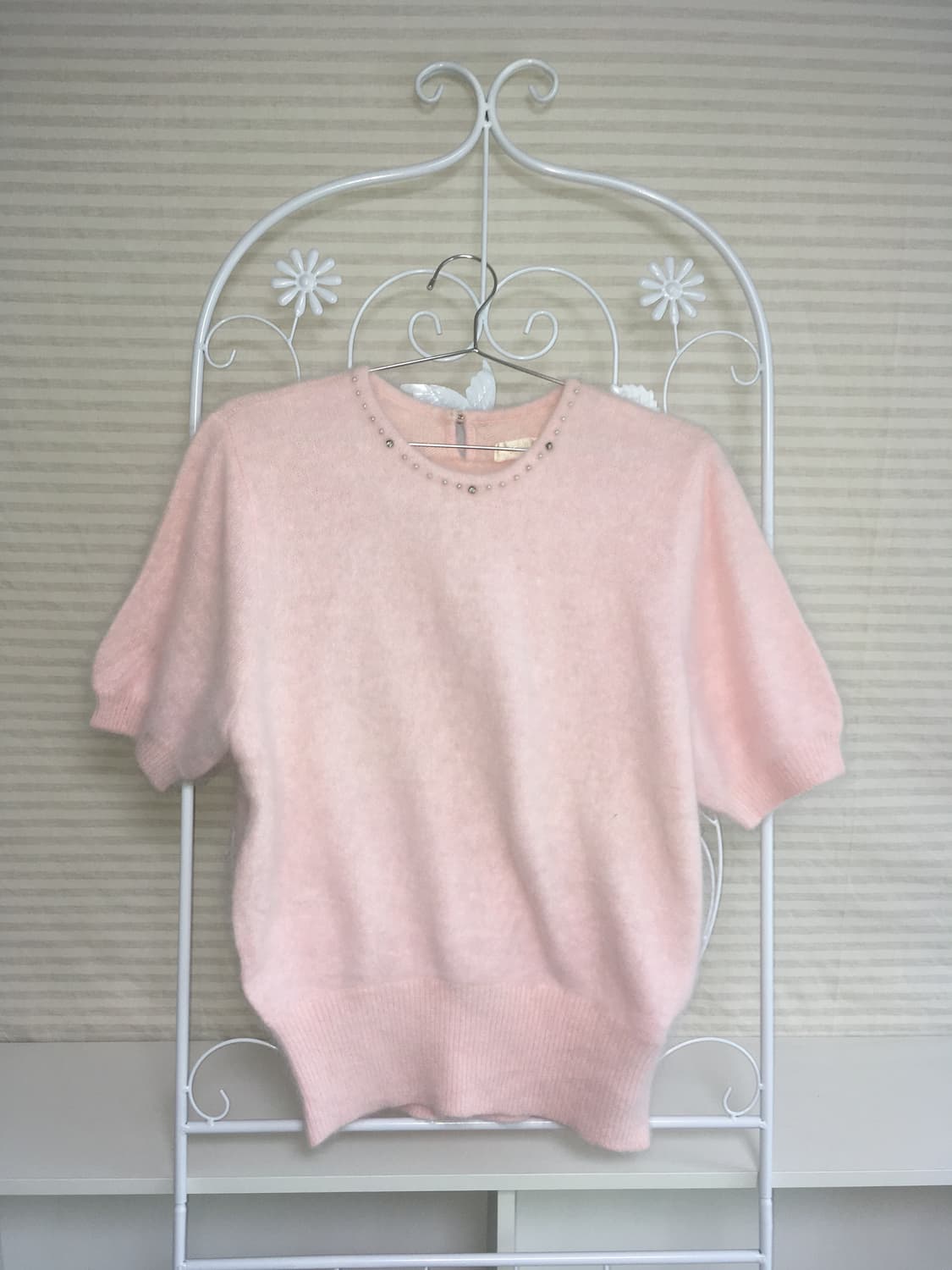 jpn vintage lovely pearl pink half puff  상품이미지6