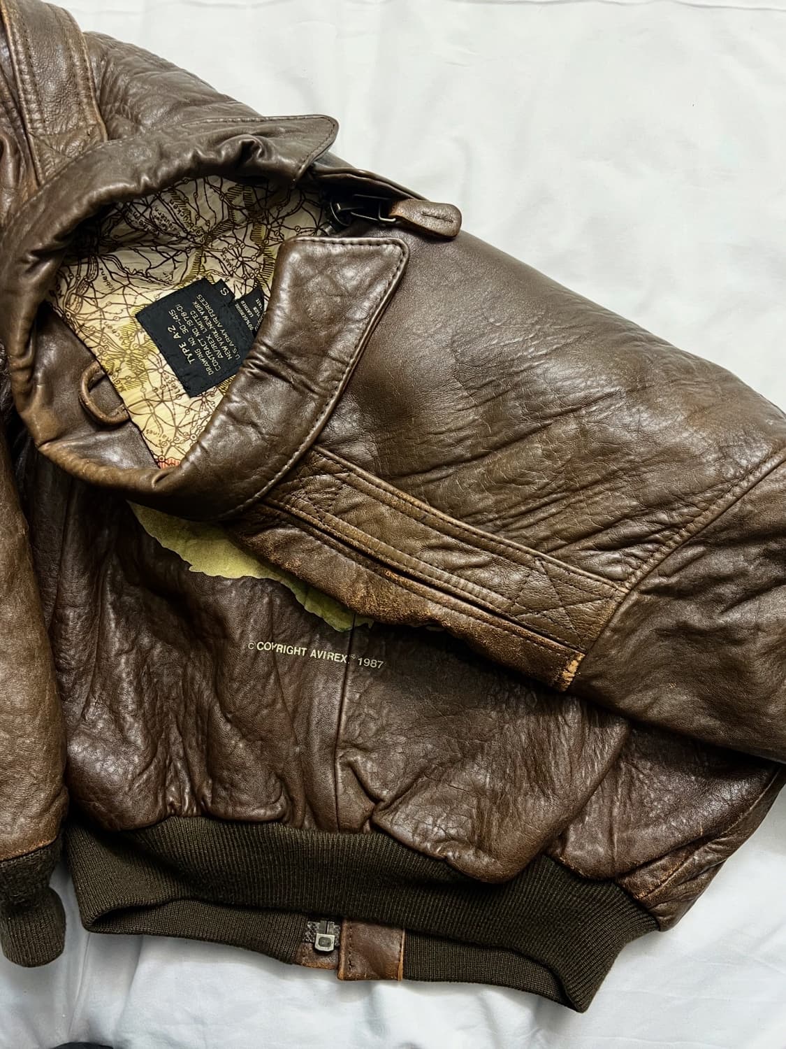 아비렉스 A-2 가죽자켓 상품이미지10