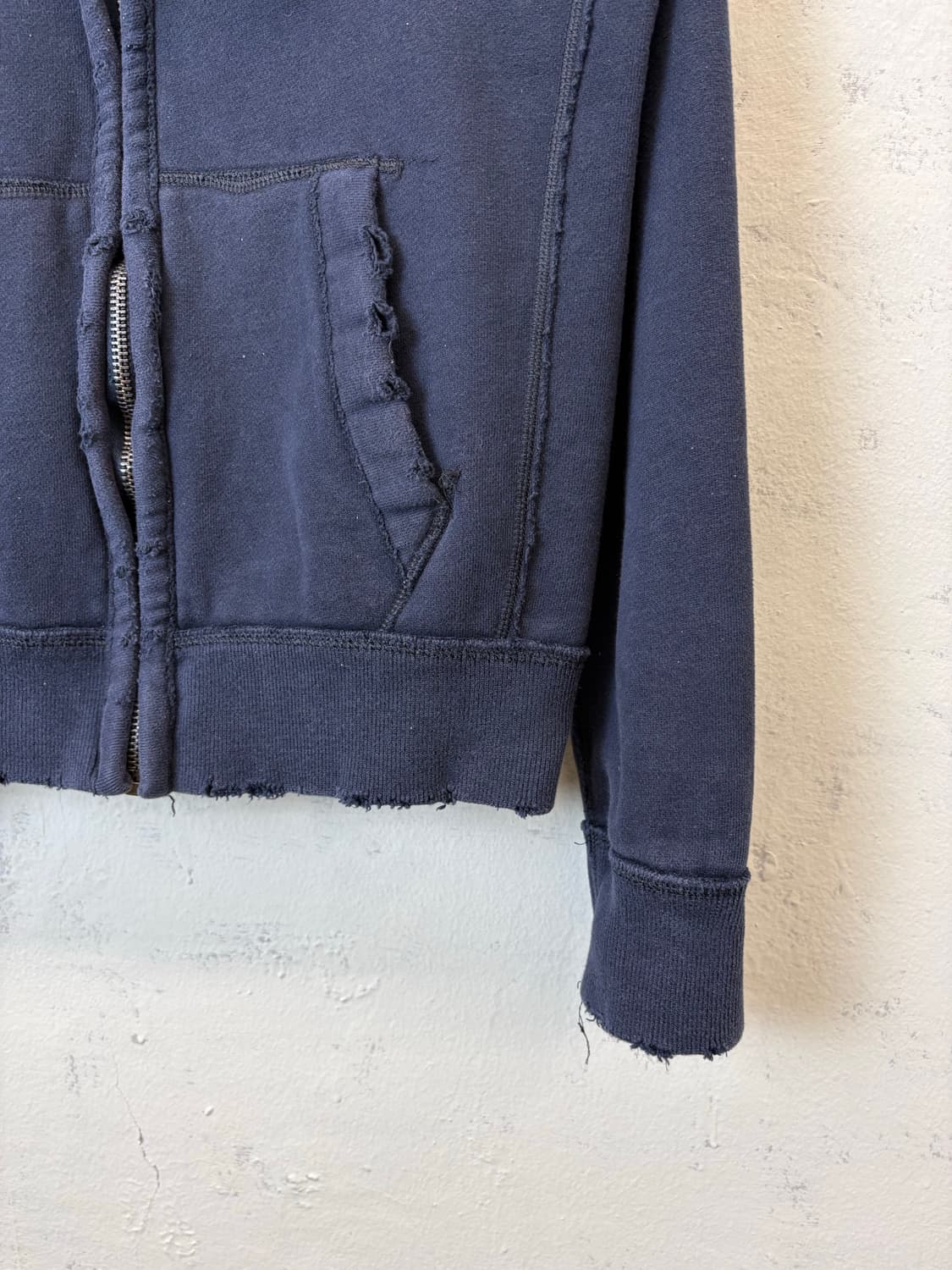 아베크롬비 디스트레드 그런지 후드집업 네이비 상품이미지3