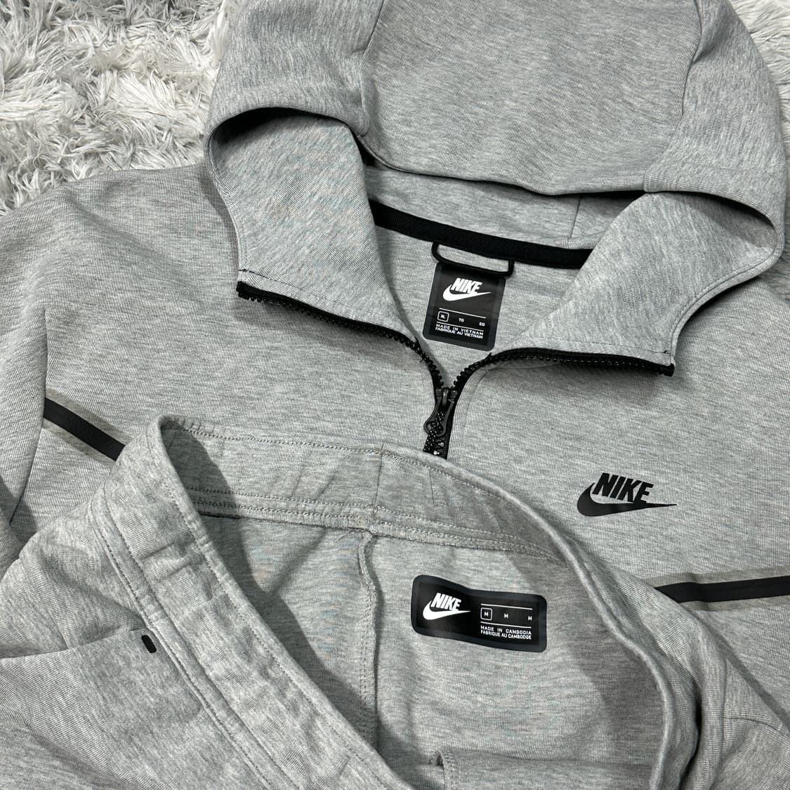 나이키 nsw 테크플리스 트레이닝 세트 회색 상품이미지5