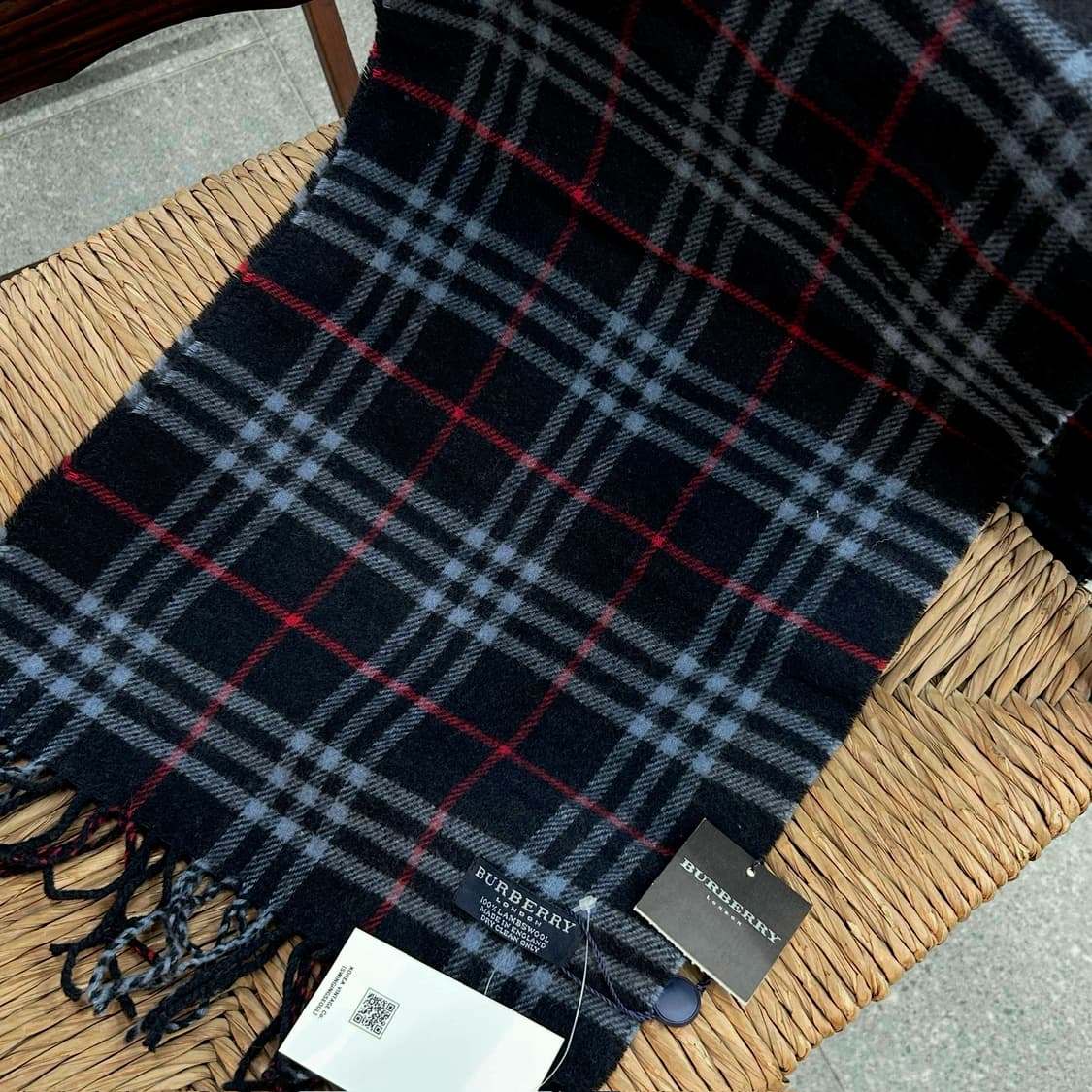 Burberry Navy Nova Check Muffler 상품이미지2